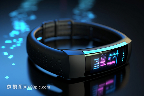 全息科技腕帶的特寫(xiě)鏡頭
